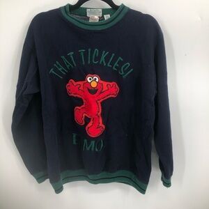 Sesame‎ Street knit blue tickle me Elmo sweater, size M